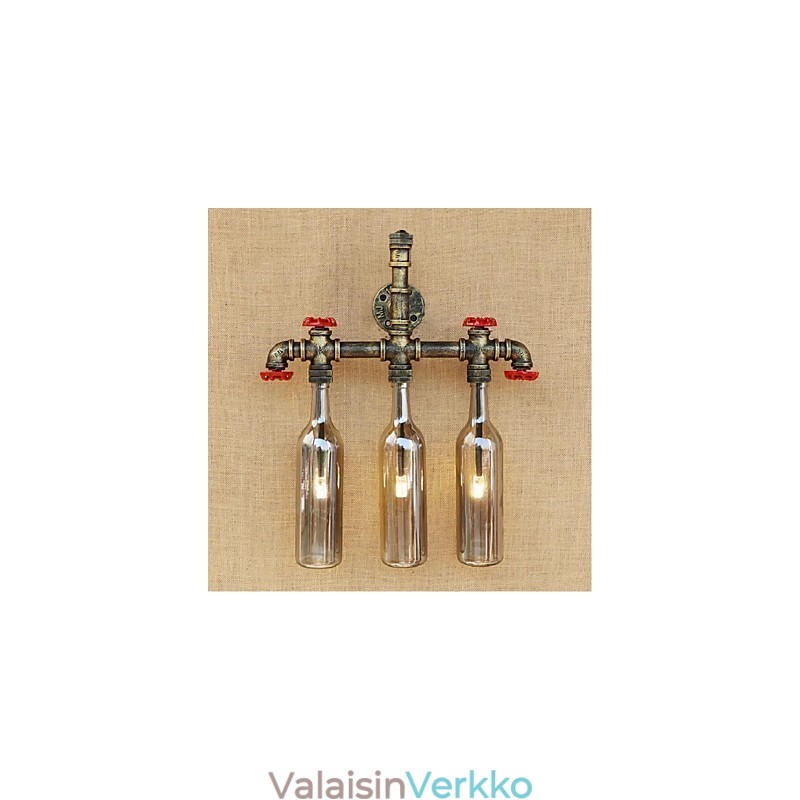 Vesipullon seinävalaisin seinä vaaleanharmaa