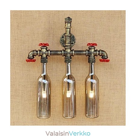 Vesipullon seinävalaisin seinä vaaleanharmaa Vesipullon seinävalaisin seinä vaaleanharmaa