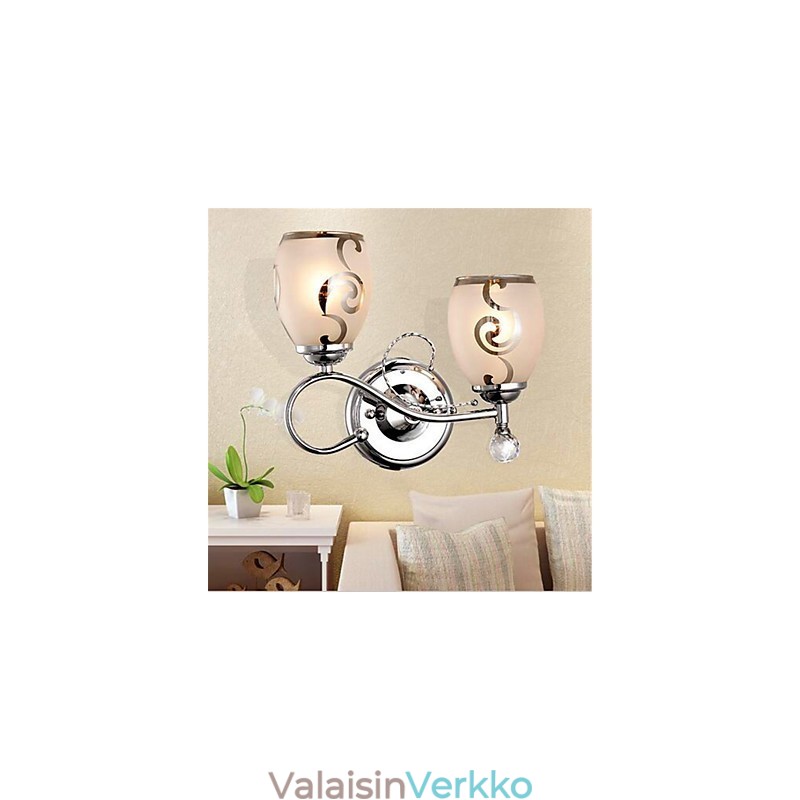 Moderni nykyaikainen galvanoitu ominaisuus Crystal Style Ambient Light -seinälamppuihin