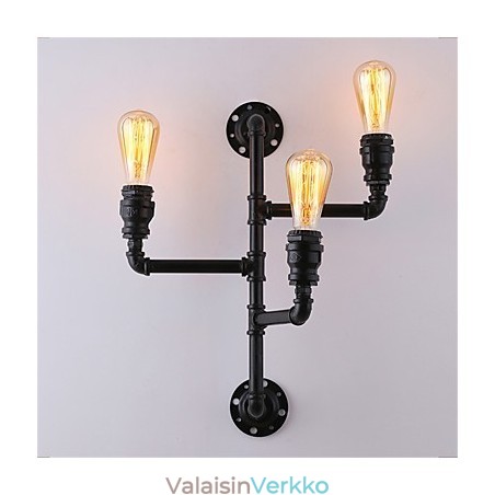 Vintage Industrial Pipe Seinävalot Mustat Creative Lights Ravintola Kahvila Baari Sisustusvalaistus 3 vaalealla maalatulla viimeistelyllä Vintage Industrial Pipe Seinävalot Mustat Creative Lights Ravintola Kahvila Baari Sisustusvalaistus 3 vaalealla maalatulla viimeistelyllä