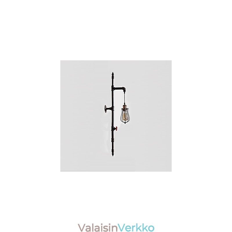 Retro Industrial Pipe Seinävalot Yksinkertainen Parvi Musta Lintuhäkki Metalli Olohuone Ruokailuhuone Keittiö Baari Kahvila Sisustusvalaistus