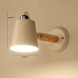 Vintage Puu Art Deco Metalli Maalaismainen seinävalaisin Olohuone Ruokailuhuone Eteinen Seinävalaisin Musta Valkoinen Valinnainen