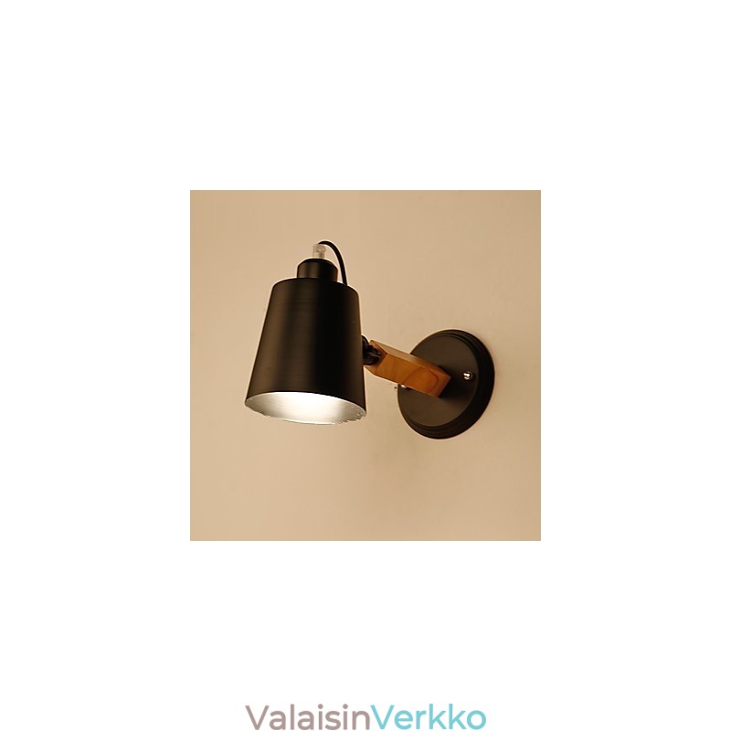 Vintage Puu Art Deco Metalli Maalaismainen seinävalaisin Olohuone Ruokailuhuone Eteinen Seinävalaisin Musta Valkoinen Valinnainen
