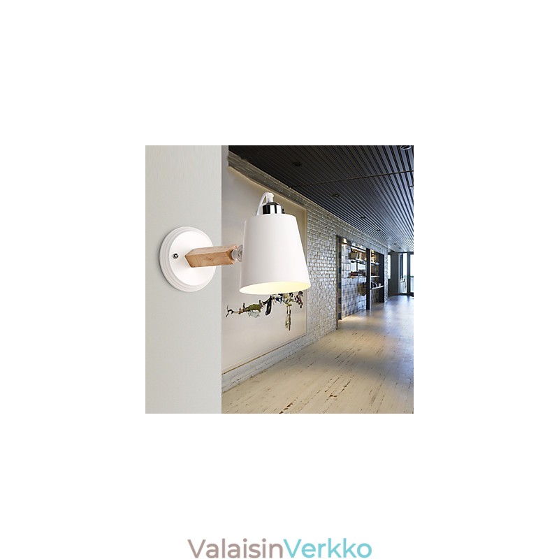 Vintage Puu Art Deco Metalli Maalaismainen seinävalaisin Olohuone Ruokailuhuone Eteinen Seinävalaisin Musta Valkoinen Valinnainen