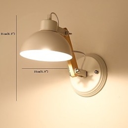 Vintage Puu Art Deco Metalli Maalaismainen seinävalaisin Olohuone Ruokailuhuone Eteinen Seinävalaisin Musta Valkoinen Valinnainen