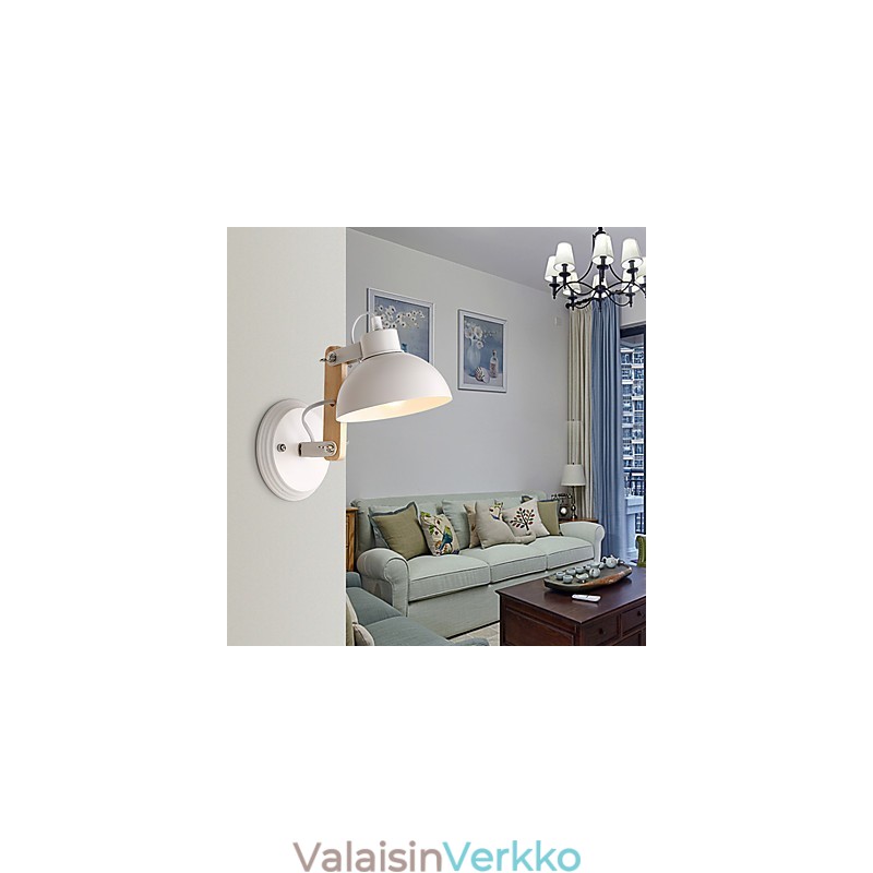 Vintage Puu Art Deco Metalli Maalaismainen seinävalaisin Olohuone Ruokailuhuone Eteinen Seinävalaisin Musta Valkoinen Valinnainen