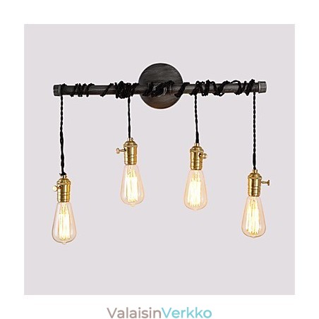 Vintage Industrial Pipe seinävalot kytkimellä Creative Lights Ravintola Kahvila Baari Koristevalaistus 4 vaalealla maalatulla viimeistelyllä Vintage Industrial Pipe seinävalot kytkimellä Creative Lights Ravintola Kahvila Baari Koristevalaistus 4 vaalealla maalatulla viimeistelyllä