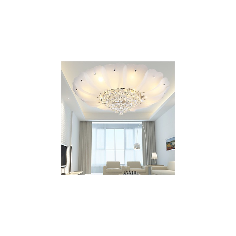 Flush Mount Crystal Modern Contemporary Perinteinen Classic Metal