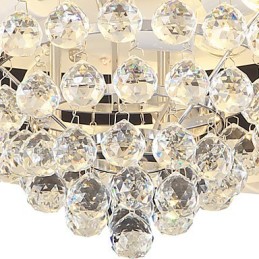 Flush Mount Crystal Modern Contemporary Perinteinen Classic Metal