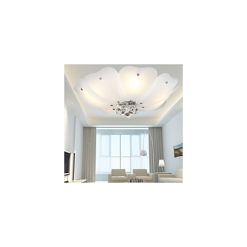 Flush Mount Crystal Modern Contemporary Perinteinen Classic Metal