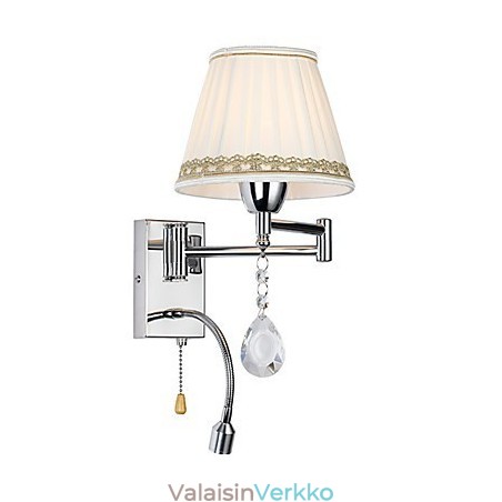 Moderni nykyaikainen maalaismainen Lodge Moderni nykyaikainen maalaiskromiominaisuus Crystal Swing Arm -seinävalaisimelle Moderni nykyaikainen maalaismainen Lodge Moderni nykyaikainen maalaiskromiominaisuus Crystal Swing Arm -seinävalaisimelle