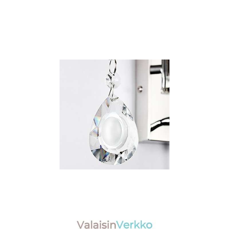 Moderni nykyaikainen maalaismainen Lodge Moderni nykyaikainen maalaiskromiominaisuus Crystal Swing Arm -seinävalaisimelle