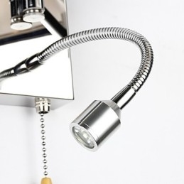 Moderni nykyaikainen maalaismainen Lodge Moderni nykyaikainen maalaiskromiominaisuus Crystal Swing Arm -seinävalaisimelle