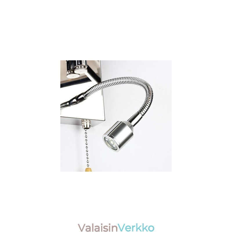 Moderni nykyaikainen maalaismainen Lodge Moderni nykyaikainen maalaiskromiominaisuus Crystal Swing Arm -seinävalaisimelle