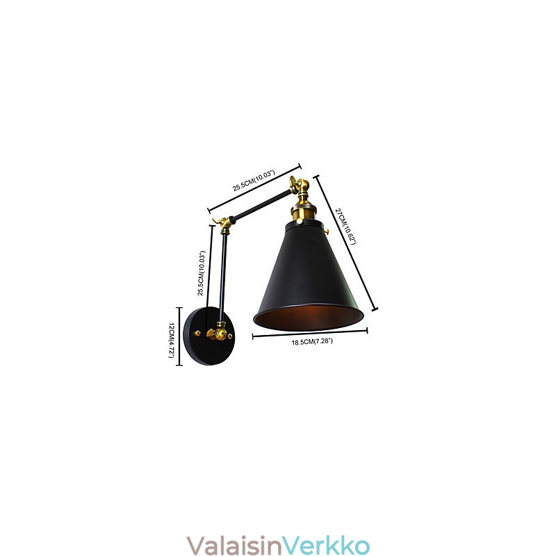 Rustic Lodge Perinteinen klassinen maalausominaisuus Downlight-seinävalaisimille