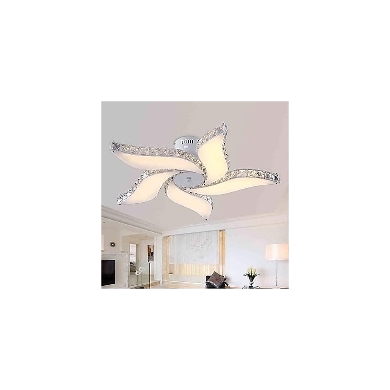 Moderni nykyaikainen Crystal Metal Flush Mount