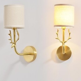 Yksinkertainen vintage perinteinen klassinen messinkiominaisuus minityylisille Ambient Light -seinävalaisimille