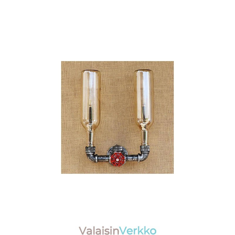 Retro Industrial tuulikytkin Vesipullon seinävalaisin Seinävalaisin Oranssi