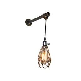 Loft vintage -seinävalot Kytkimellä Industrial Edison Fashion Simplicity seinävalaisin metallinen pohjakorkki