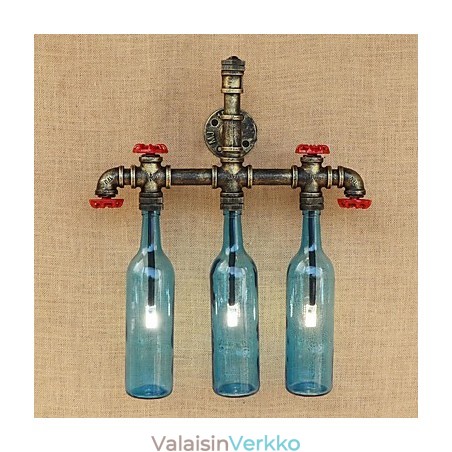 Retro Industrial tuulikytkin Vesipullon seinävalaisin Seinävalaisin Vaaleansininen Retro Industrial tuulikytkin Vesipullon seinävalaisin Seinävalaisin Vaaleansininen