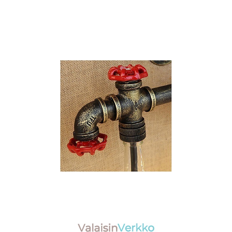 Retro Industrial tuulikytkin Vesipullon seinävalaisin Seinävalaisin Vaaleansininen