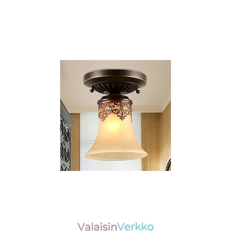 Vintage Country Island -maalaus metalliin uppoteline