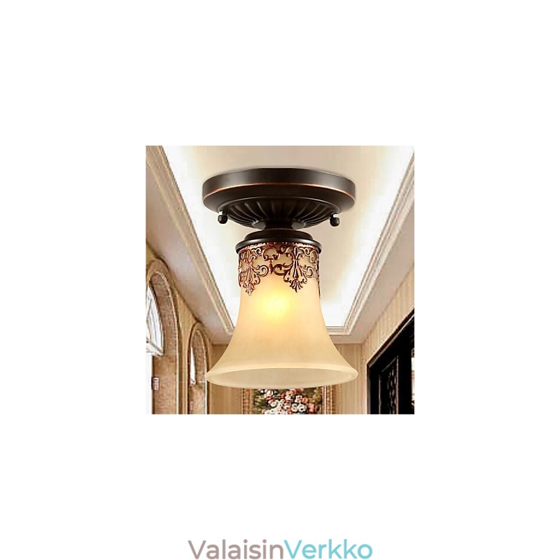Vintage Country Island -maalaus metalliin uppoteline