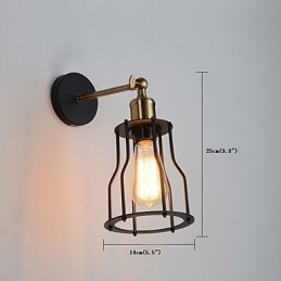 Loft vintage seinävalaisimet Industrial Edison Fashion Simplicity seinävalaisimet metallinen pohjahattu