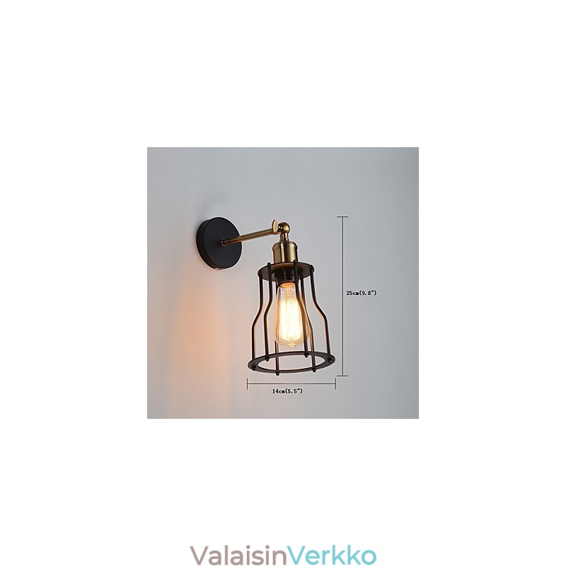 Loft vintage seinävalaisimet Industrial Edison Fashion Simplicity seinävalaisimet metallinen pohjahattu