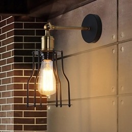 Loft vintage seinävalaisimet Industrial Edison Fashion Simplicity seinävalaisimet metallinen pohjahattu
