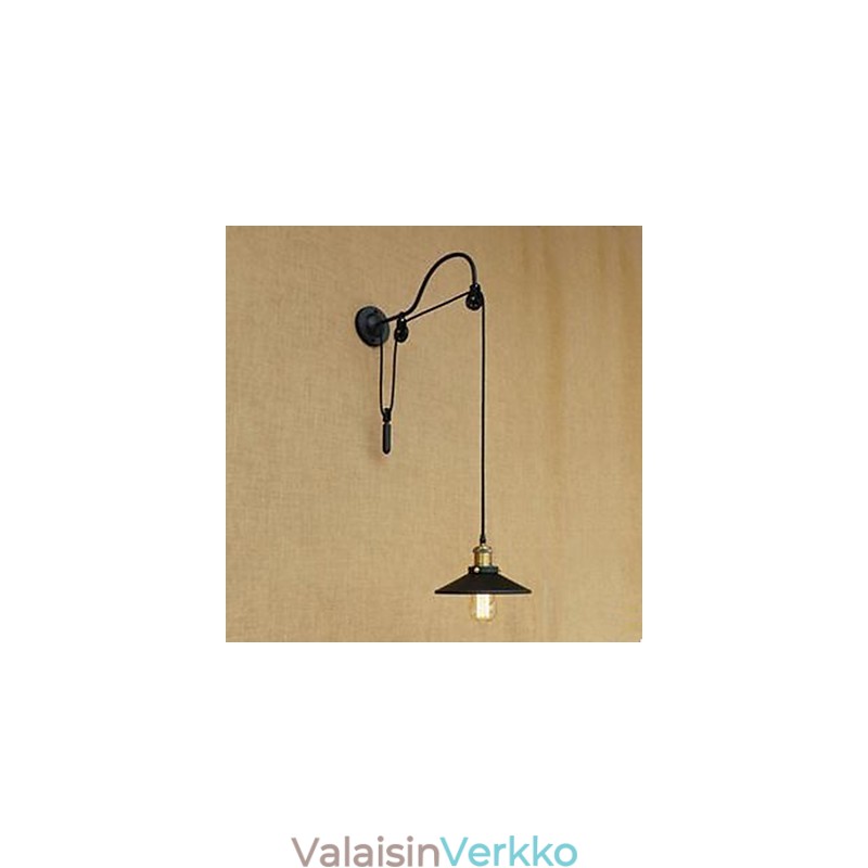Nostava ruokasalin seinävalaisin säädettävällä kierrepituudella Retro Creative Character -makuuhuoneen seinävalaisin rauta