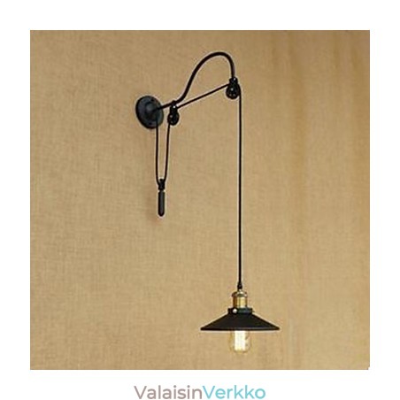 Nostava ruokasalin seinävalaisin säädettävällä kierrepituudella Retro Creative Character -makuuhuoneen seinävalaisin rauta Nostava ruokasalin seinävalaisin säädettävällä kierrepituudella Retro Creative Character -makuuhuoneen seinävalaisin rauta