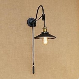 Nostava ruokasalin seinävalaisin säädettävällä kierrepituudella Retro Creative Character -makuuhuoneen seinävalaisin rauta