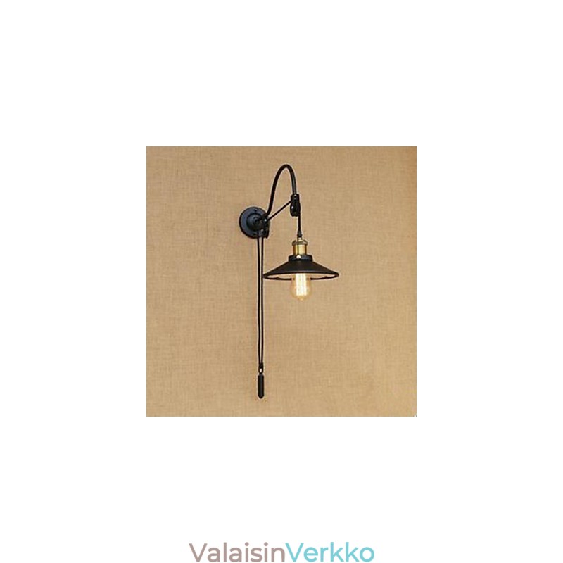 Nostava ruokasalin seinävalaisin säädettävällä kierrepituudella Retro Creative Character -makuuhuoneen seinävalaisin rauta