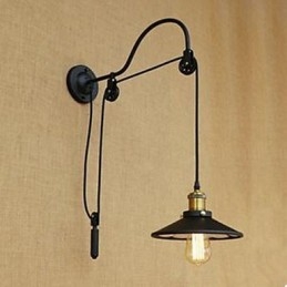 Nostava ruokasalin seinävalaisin säädettävällä kierrepituudella Retro Creative Character -makuuhuoneen seinävalaisin rauta