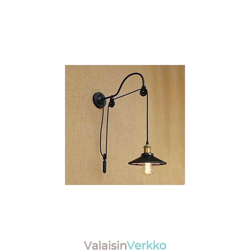 Nostava ruokasalin seinävalaisin säädettävällä kierrepituudella Retro Creative Character -makuuhuoneen seinävalaisin rauta