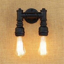 Rustic Lodge Country Retro Painting Feature Mini Style Ambient Light -seinävalaisimiin