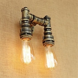 Rustic Lodge Country Retro Painting Feature Mini Style Ambient Light -seinävalaisimiin