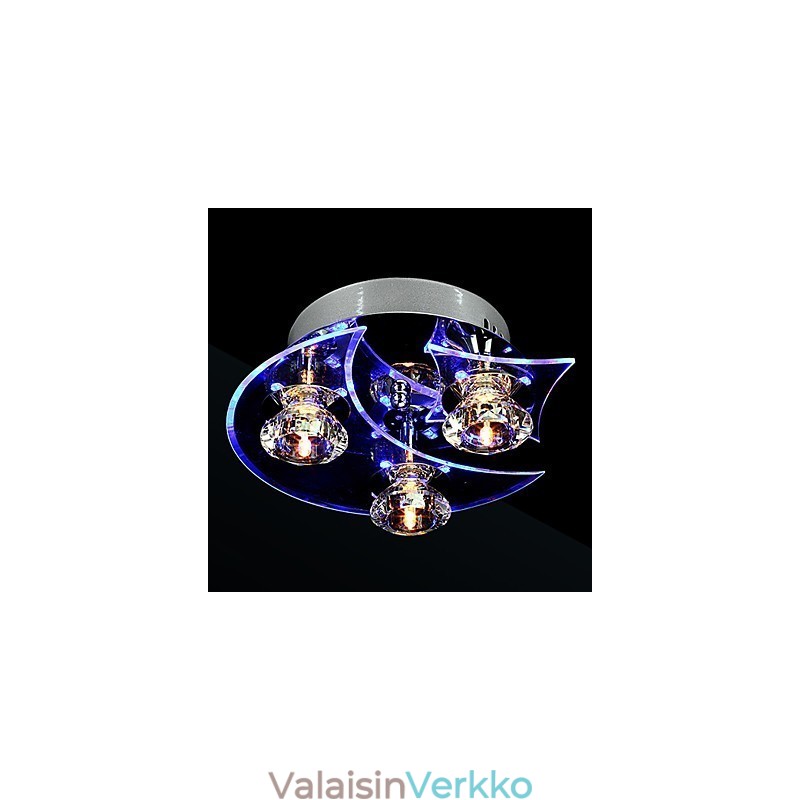 Kattokruunu Modern Crystal Living 3 valoa