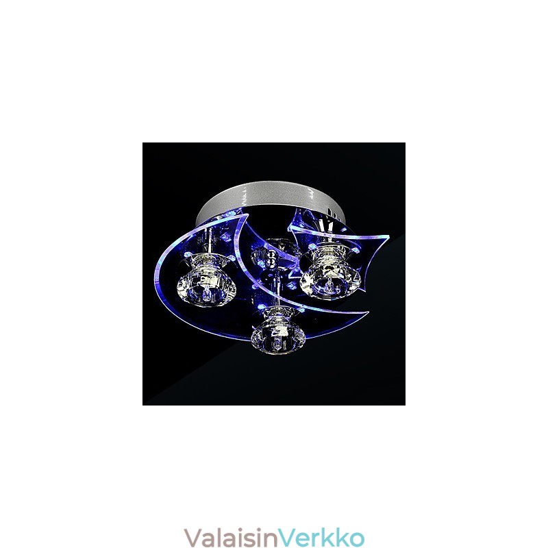 Kattokruunu Modern Crystal Living 3 valoa