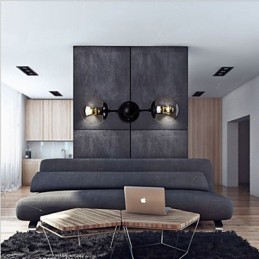 Rustic Lodge Country Galvanoitu ominaisuus minityylisille Ambient Light -seinävalaisimille