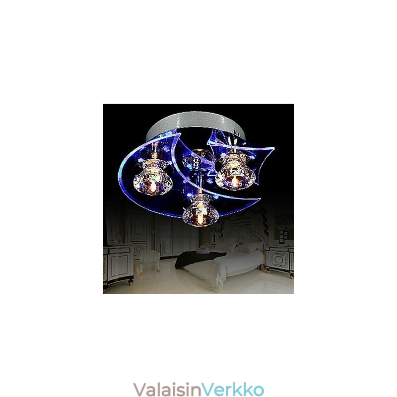 Kattokruunu Modern Crystal Living 3 valoa