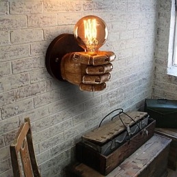Loft Industrial Cafe seinävalaisin Hartsi seinävalaisin Lodge Antiikki Vintage Retro Maalausominaisuus Mini Style Ambient Light Seinälamput Seinävalaisin