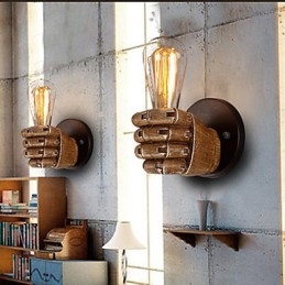 Loft Industrial Cafe seinävalaisin Hartsi seinävalaisin Lodge Antiikki Vintage Retro Maalausominaisuus Mini Style Ambient Light Seinälamput Seinävalaisin