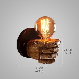 Loft Industrial Cafe seinävalaisin Hartsi seinävalaisin Lodge Antiikki Vintage Retro Maalausominaisuus Mini Style Ambient Light Seinälamput Seinävalaisin