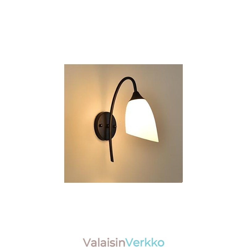 Musta amerikkalainen Simple Bedroom Lamp Fishing Bedside Seinävalaisin