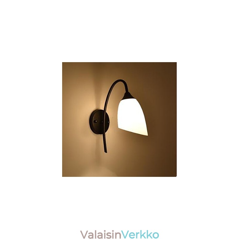 Musta amerikkalainen Simple Bedroom Lamp Fishing Bedside Seinävalaisin