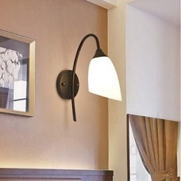Musta amerikkalainen Simple Bedroom Lamp Fishing Bedside Seinävalaisin