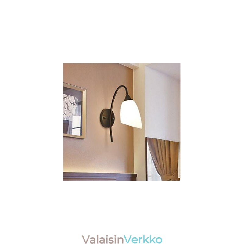 Musta amerikkalainen Simple Bedroom Lamp Fishing Bedside Seinävalaisin