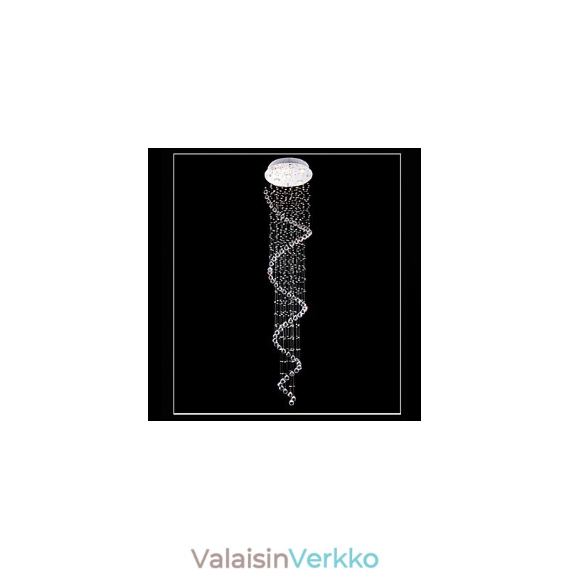 Kristalliriippuvainen kattokruunu valaistus 5 valoa hopea katos kirkas K9 Crystal Helix kattolamput
